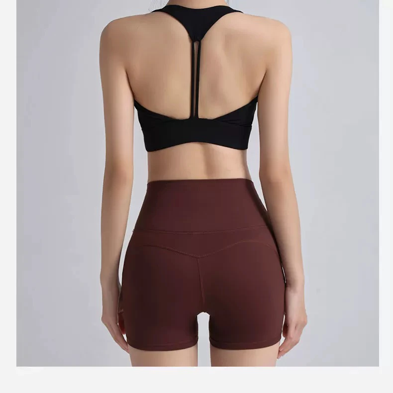 Nahtloser Sport-BH für Damen mit festem Brustpolster, stoßfest, für hochintensives Pilates-Training, Yoga, schöner Fitness-BH-Anzug – Detail 12