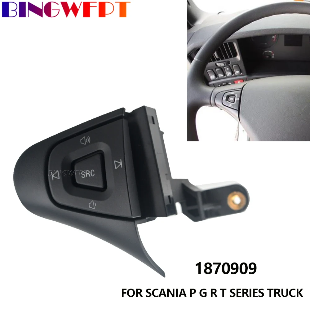 1870909 5Pins Truck Steering Wheel Cruise Control Switch Panel Module Telephone And Menus For SCANIA P G R T Series Truck