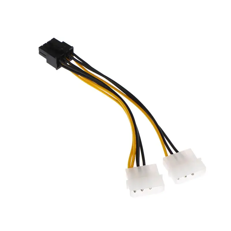 【W】1/2/5Pcs 8 Pin Graphics Card Male To Dual 4 Pin Female Video Card Power Cord Mainboard Power Extension Adapter Cable