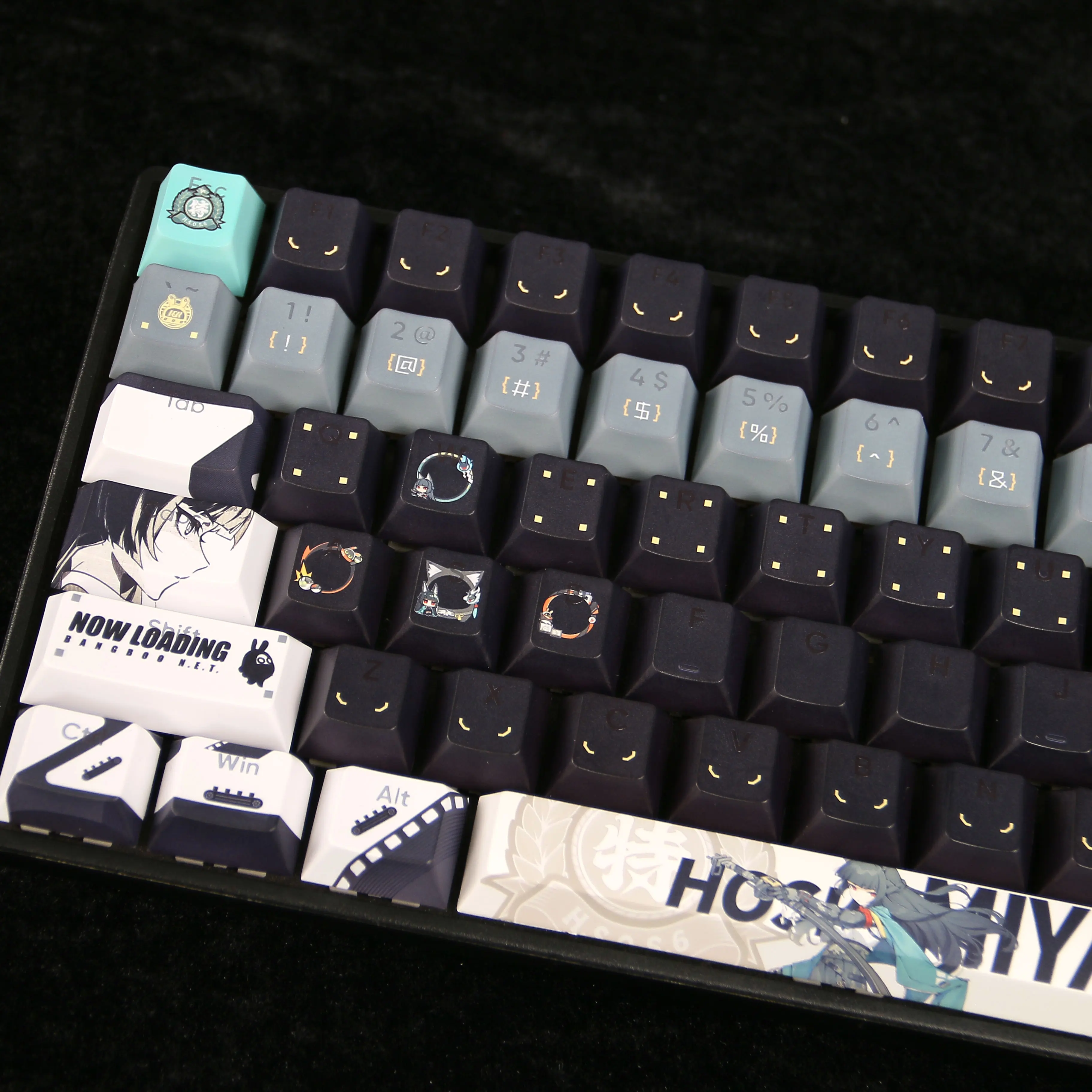 Custom 120 Keys Hoshimi Miyabi Game Theme Keycaps Anime PBT Cherry Height for DIY 61 64 68 84 104 Mechanical Keyboard Gift
