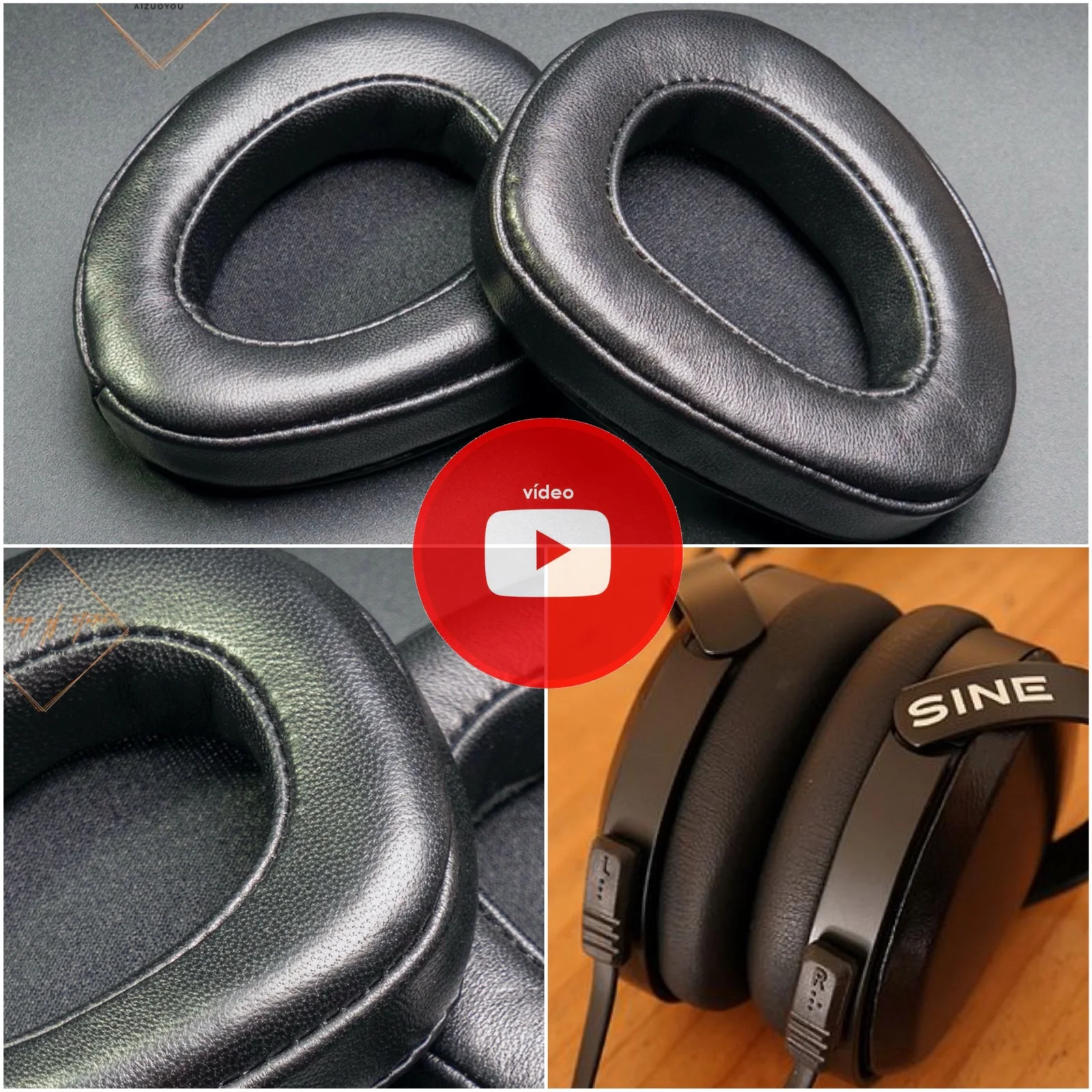 Sheepskin Ear Pads Foam Cushion For Audeze Sine Planar Headphone EarPad Real Leather Lambskin