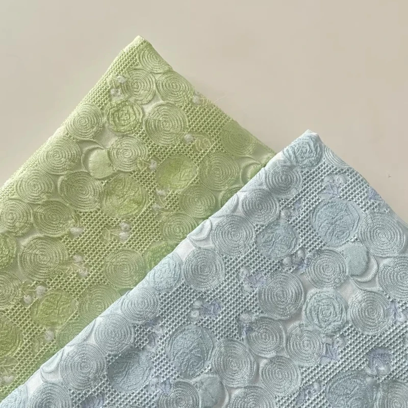 

50X150cm 2color Flora Jacquard Fabric Minimalist Round Cake Rose Cloth for DIY Sewing Skirt,Pants,Curtain,Tablecloth Handmake