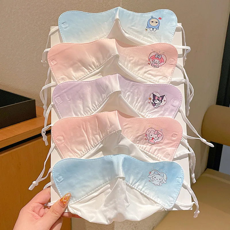 Miniso Kulomi máscara de protección solar gradiente para niños verano seda de hielo estilo fino 3 a 12 máscara solar para niñas protección contra rayos UV