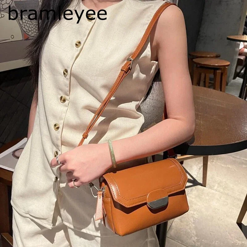 Genuine Leather Woman Small Square Shoulder Bag Handbags Ladies Crossbody Bags Luxury Designer Minimalism Tofu Bag