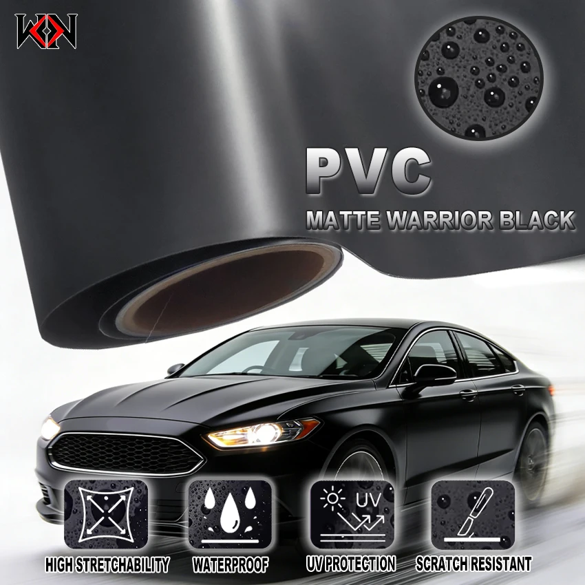 

Matte Black Car Wrapping Vinyl Film Bubble Free Sticker Auto Motorcycle Body Wrapping Film Self-adhesive Vinyl Car Accessories
