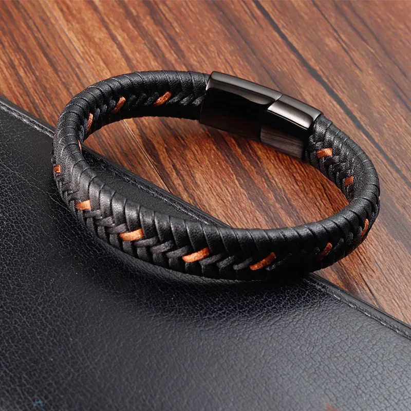 Stainless Steel Jewerely Batch Of Bracelets Wholesale Designer Genuine Leather Bracelet Creativity Bracelets Male