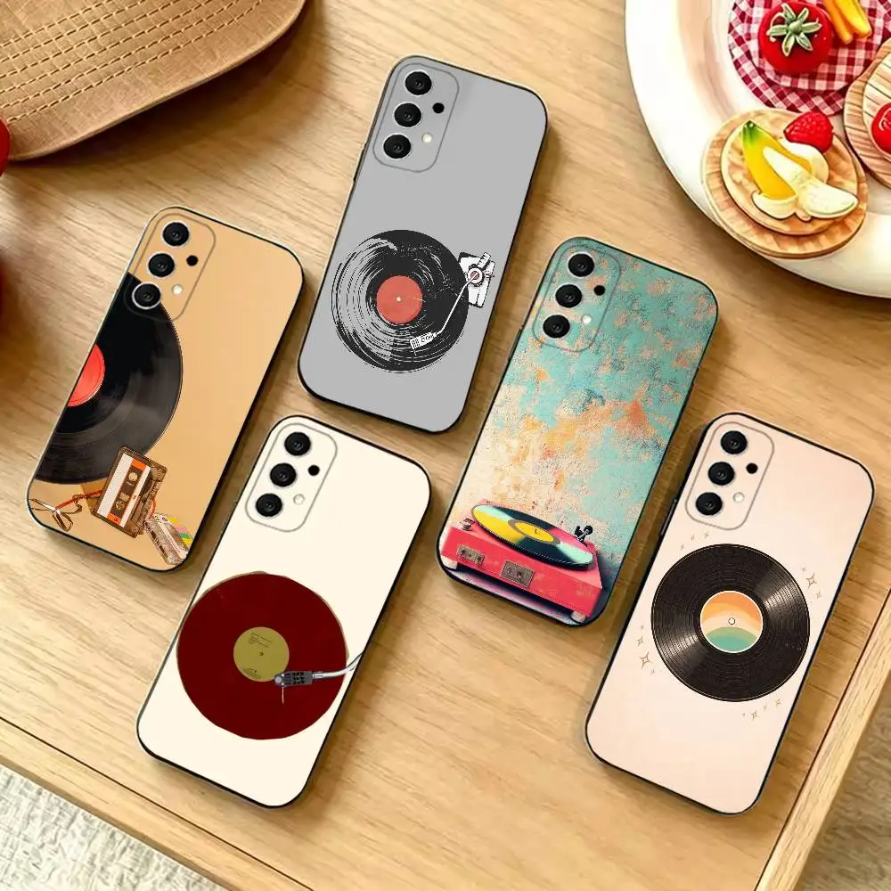 R-Retro V-Vinyl Shockproof Black Cell Phone Cover, Fit for Samsung S20,S21,S22,S23,S24,S25,S26,Ultra,Plus,FE,Lite