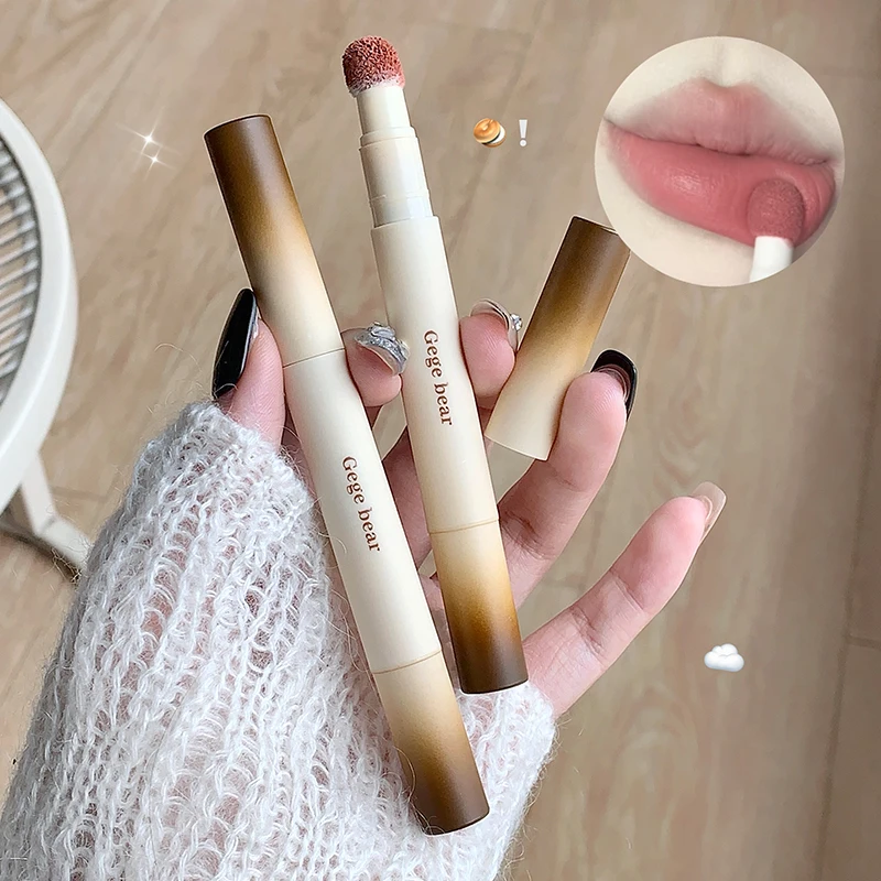 Gege Bear Velvet Fog Lip Cream Matt Lipgloss Feuchtigkeitsspendend Nicht-klebend Langanhaltend Geeignet für den Alltag Geschenke Partys