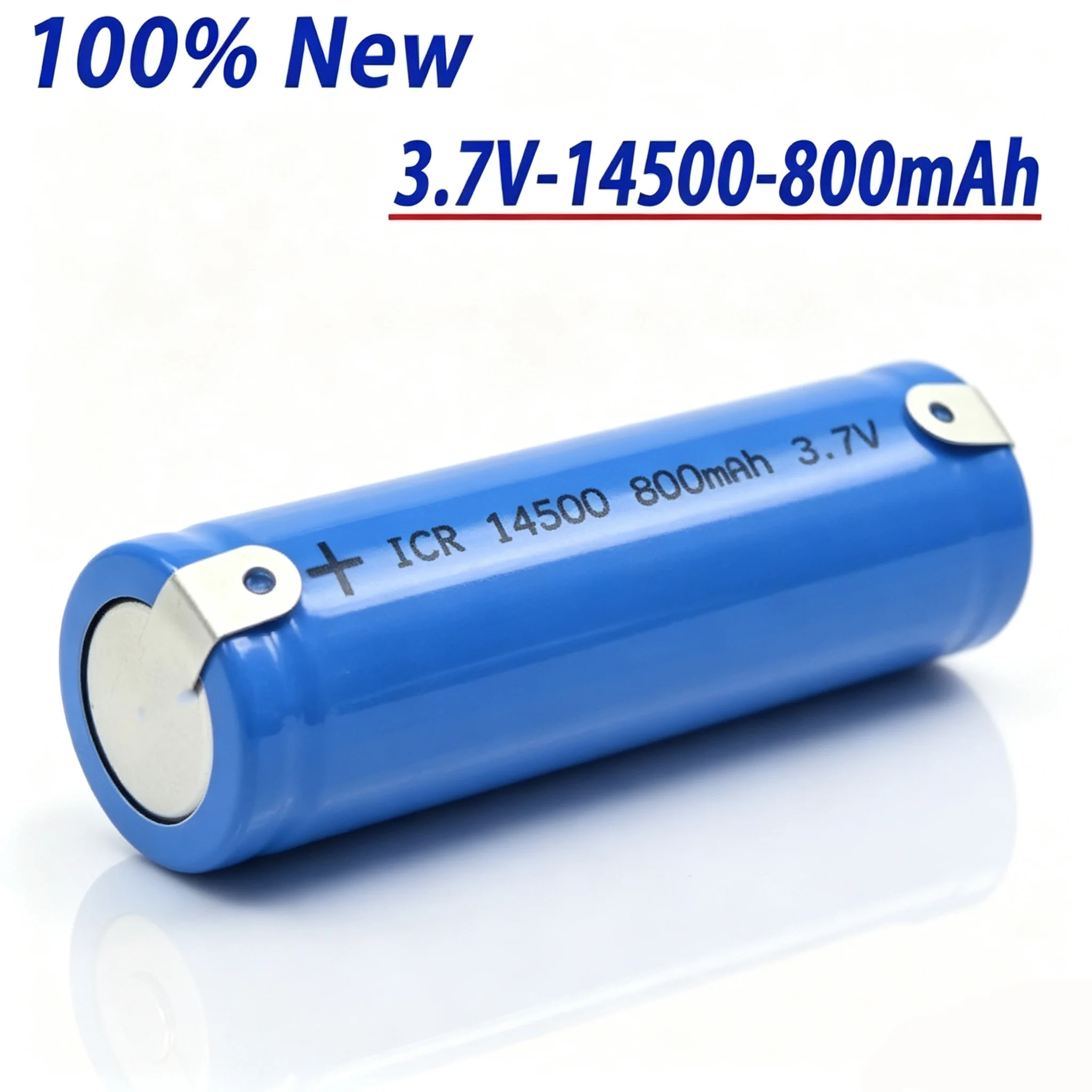 14500 Battery 3.7V AA 800mah Lithium Ion Battery, with Welding, for Electric Toothbrush, Razor, Barber Rechargeable Battery