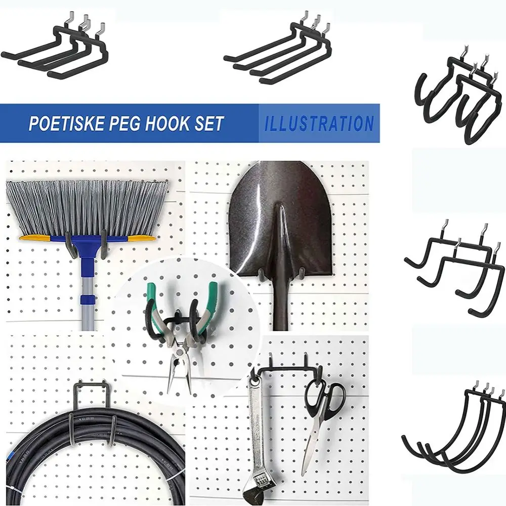 Power Tool Holder Electric Drill Hook Organizer Tool Wall Mounted Holder Garage Storage Hooks Hanger Rack Pegboard Hooks