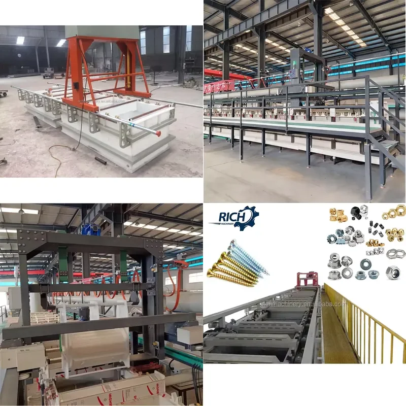 2026 Zinc Electroplating Line Metal Surface Treatment Equipment Screw Bolt Nut Electric Galvanizing Machine Blue Yellow