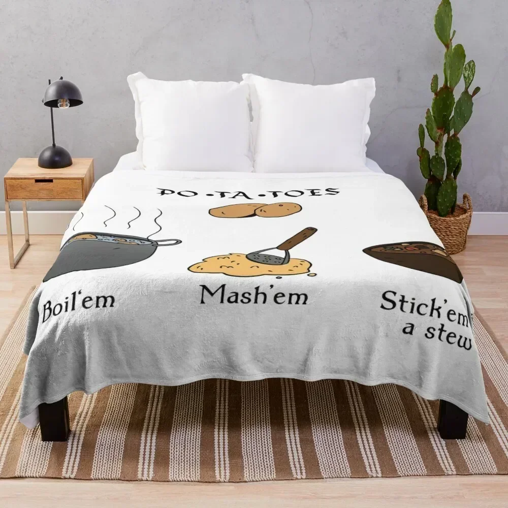 

PO-TA-TOES Throw Blanket Summer Cool Breathable Blanket for Sleeping