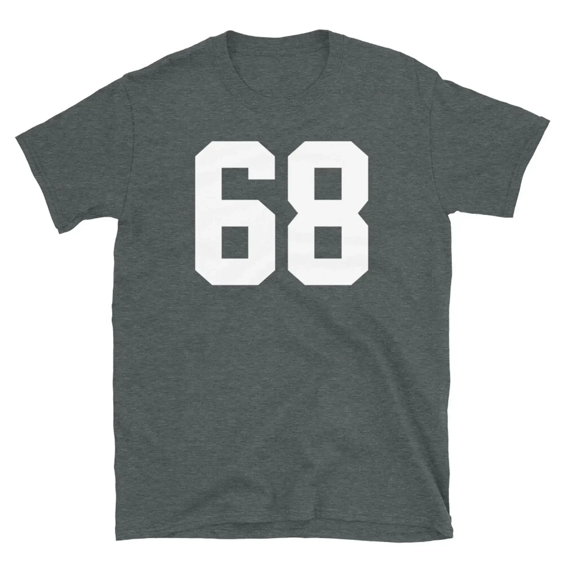 Team Uniform Jersey Number 68 Birthday Varsity Short Sleeve Unisex T Shirt