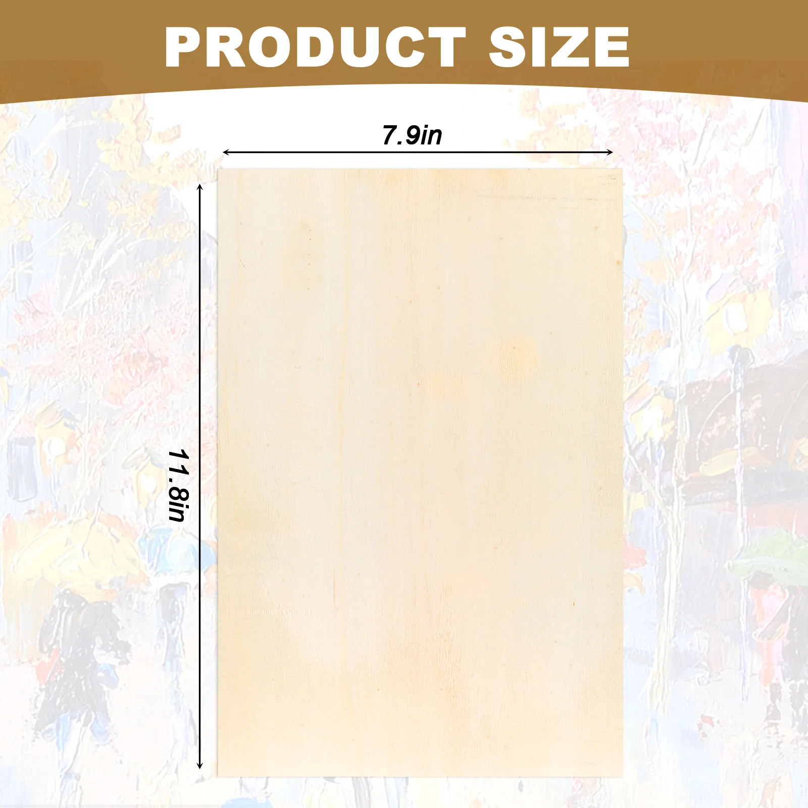 [YU]15 Pack Unfinished Wood Canvas Panels Kit 11.8x7.9 Inch Wooden Panel Boards