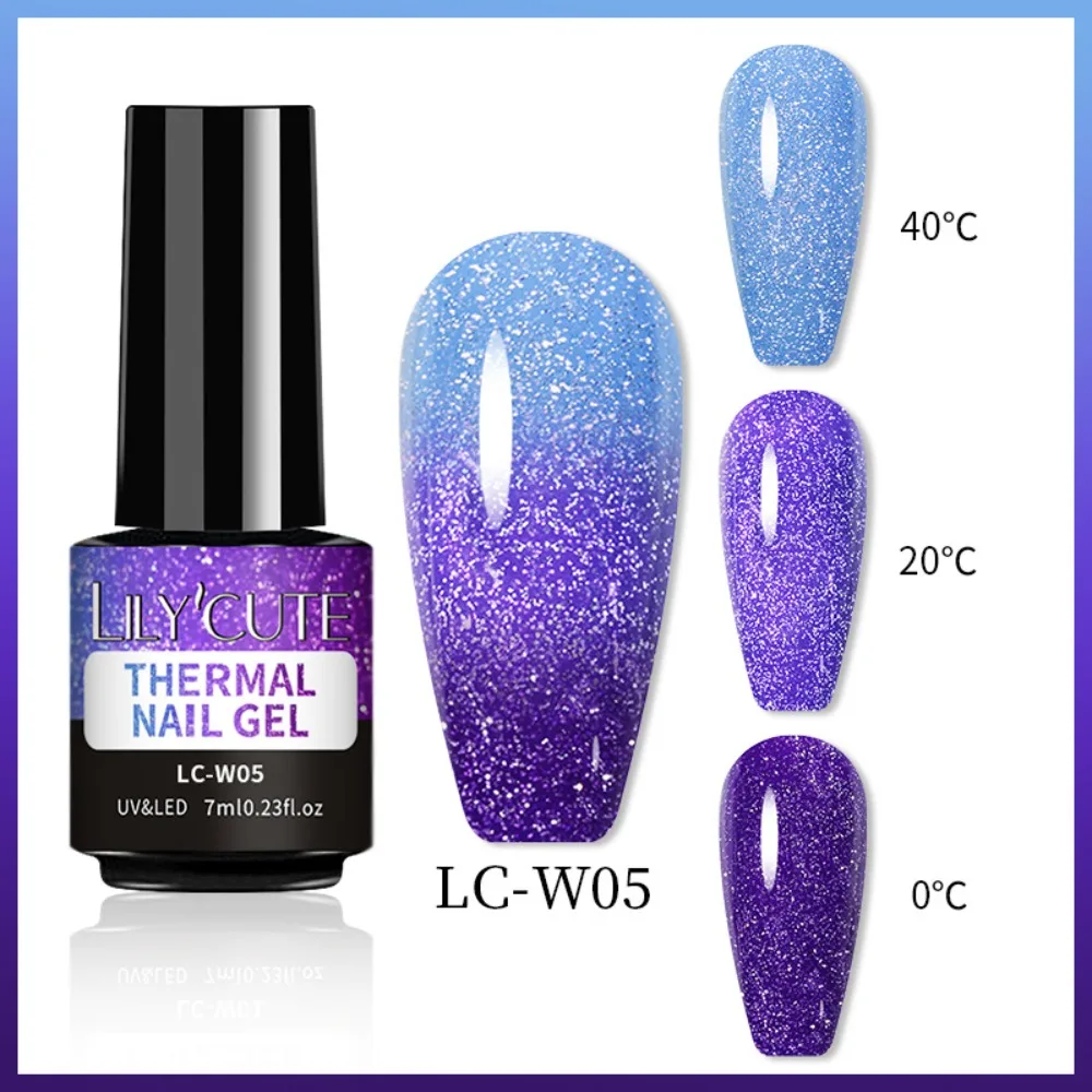 7ML asciugatura rapida che cambia la temperatura smalto Gel per unghie paillettes lucide strumenti per Nail Art vernice per unghie sfumata Soak Off vernice UV