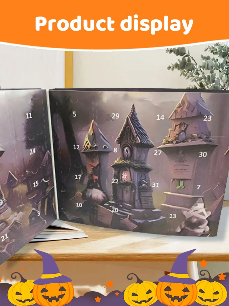 

2025 Halloween Advent Calendar Mini Cartoon Halloween Countdown Calendar Halloween Gnome Countdown Advent Calendar Dropshipping