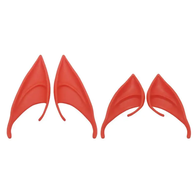 Lateksowe uszy elfa na Halloween, urocze uszy wampirzycy, brokatowe ozdoby na uszy, rekwizyty do występów, transmisji na żywo, kostium z bajki, akcesoria.