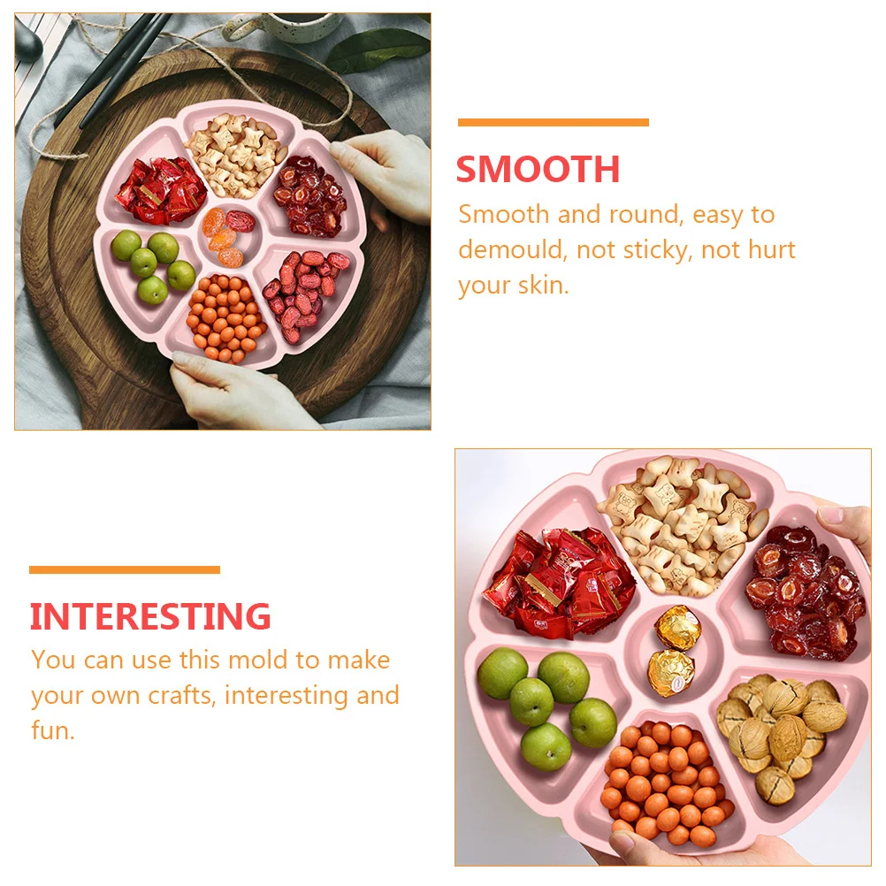 Crystal Resin Mold Silicone Diy Craft Tray Round Smooth Non-Stick Durable Jewelry Making Tool Practical Decoration Mould