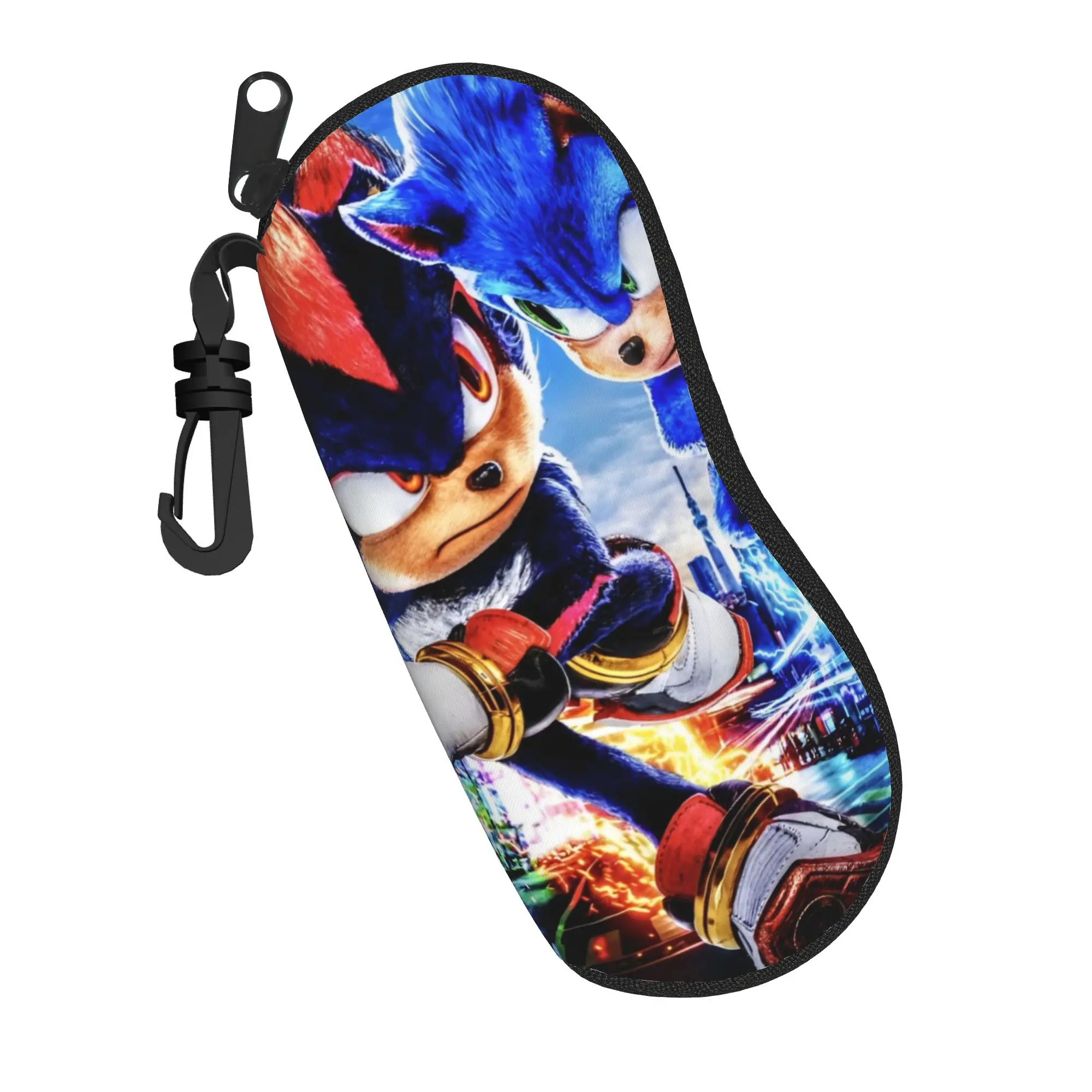 The Hedgehog Shadow Games Glasses Case Men Women Portable Zipper Cartoon Eyewear Storage Box Print Eyewear Container