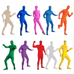 Men and Women Full Jumpsuit Disappearing Man Body Suit Jumpsuit Halloween Cosplay Costumes Tights Suit for Adults