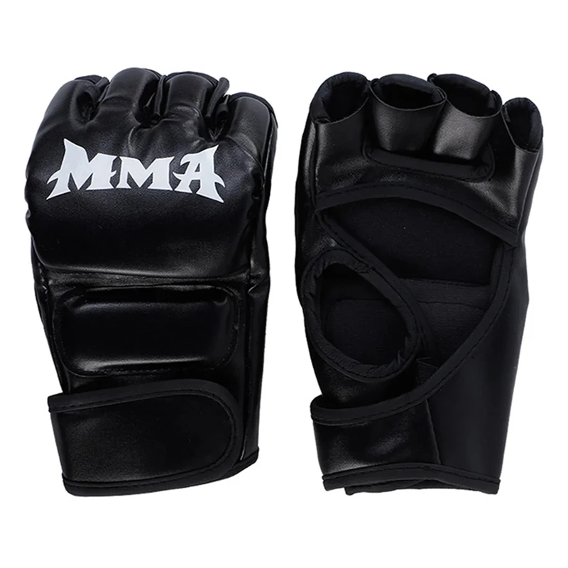 Rękawice na pół palca Aldult grube rękawice MMA bokserskie Kickboxing Muay Thai Mitts profesjonalne sprzęt treningowy bokserskie