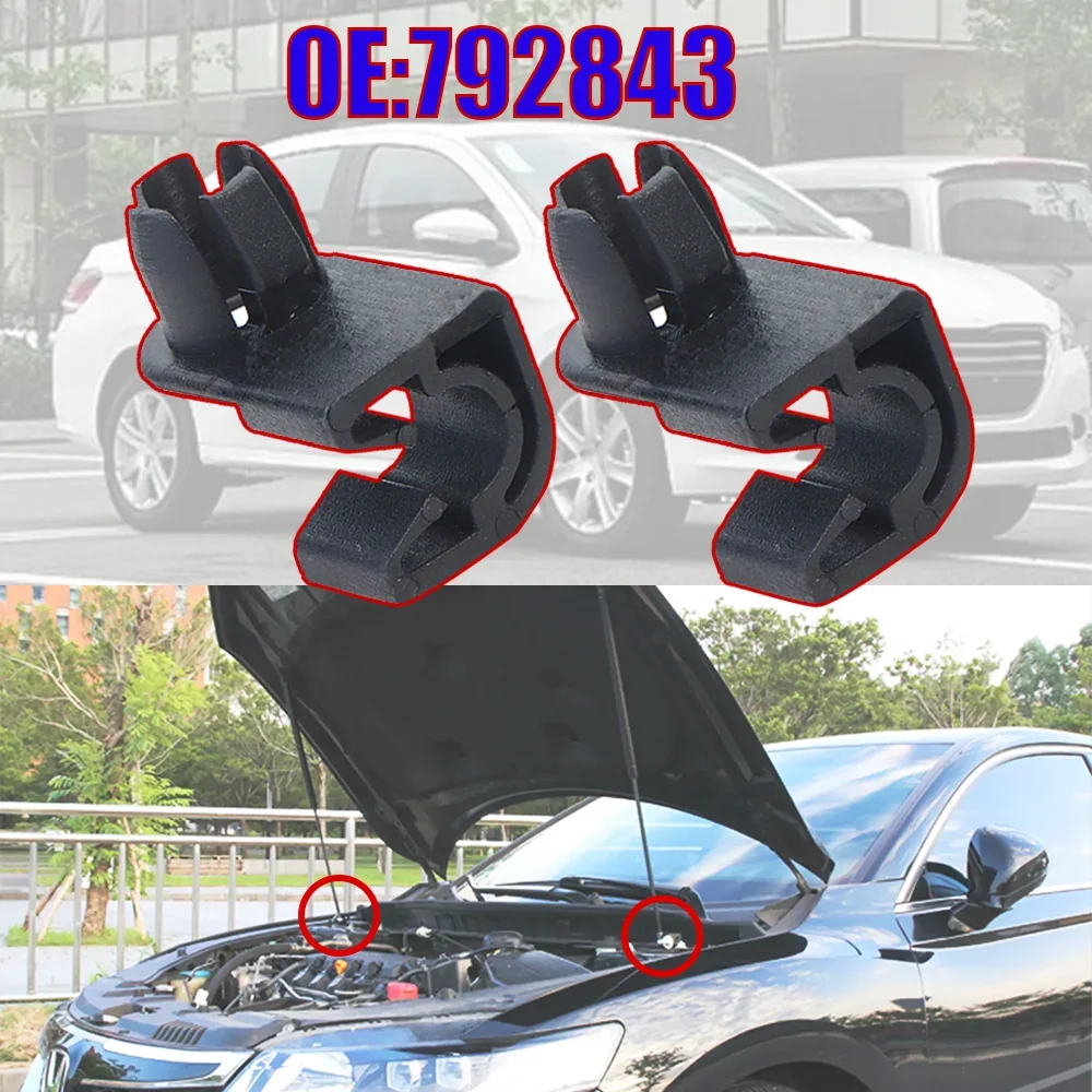 2x For Citroen Berlingo C3 C4 C-Elysee For Peugeot 2008 208 301 308 Partner Hood Bonnet Prod Rod Support Stay Clip Holder 792843