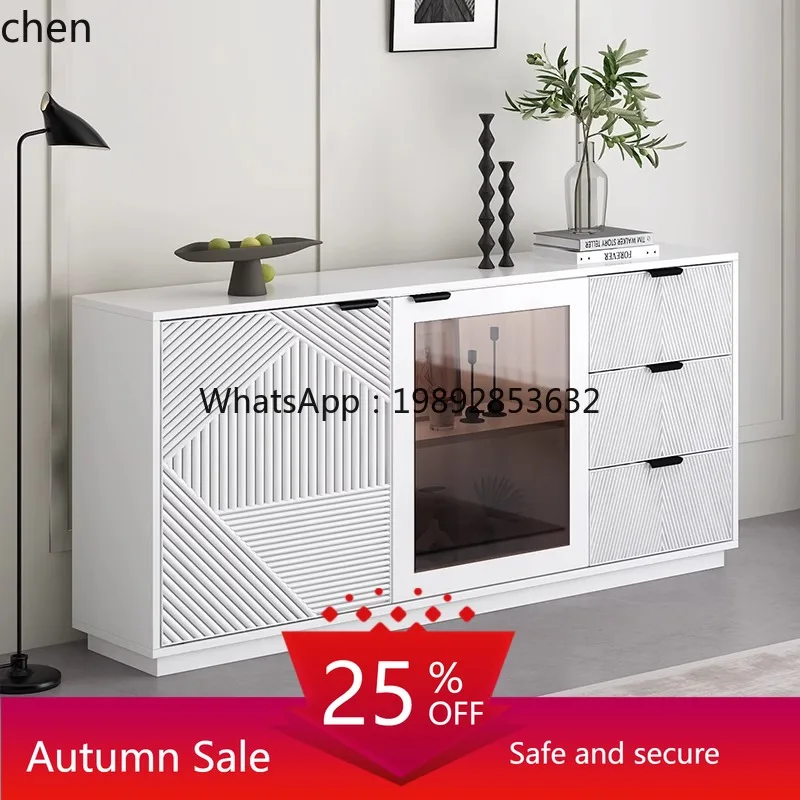 

dining side cabinet integrated storage chest cabinet against the wall simple living room tea cabinet