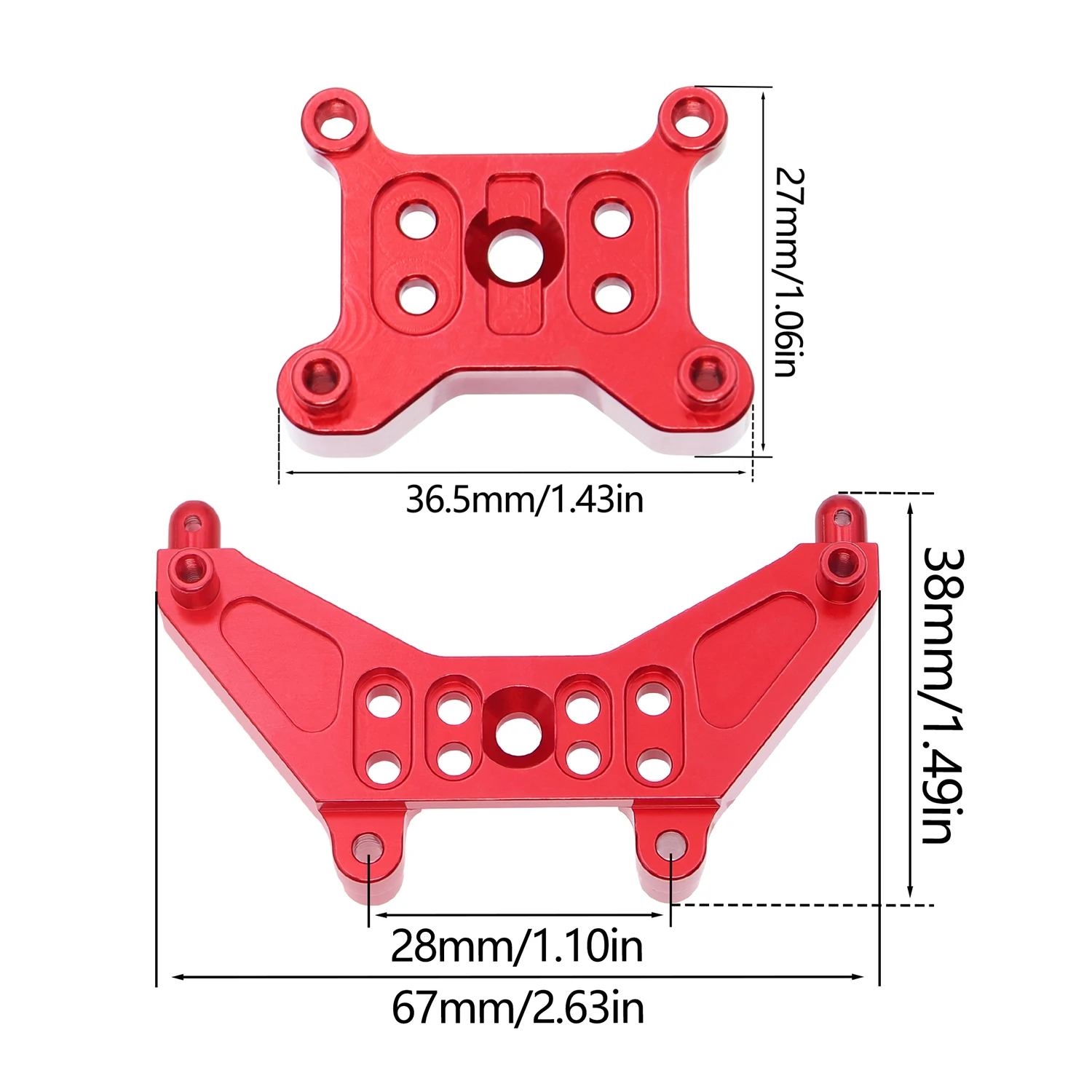 Mjx Hyper Go 14303 14302 14301 CNC metalowy przedni tylny wspornik amortyzatora zdalnie sterowanym samochodowym aluminiowy części zamienne