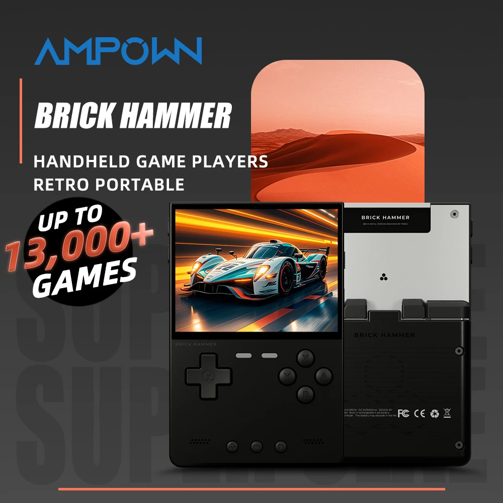 AMPOWN TRIMUI BRICK Metal Retro Games Console Portable Handheld Game Player CNC 3.2 IPS Screen Linux System Video Gaming Device