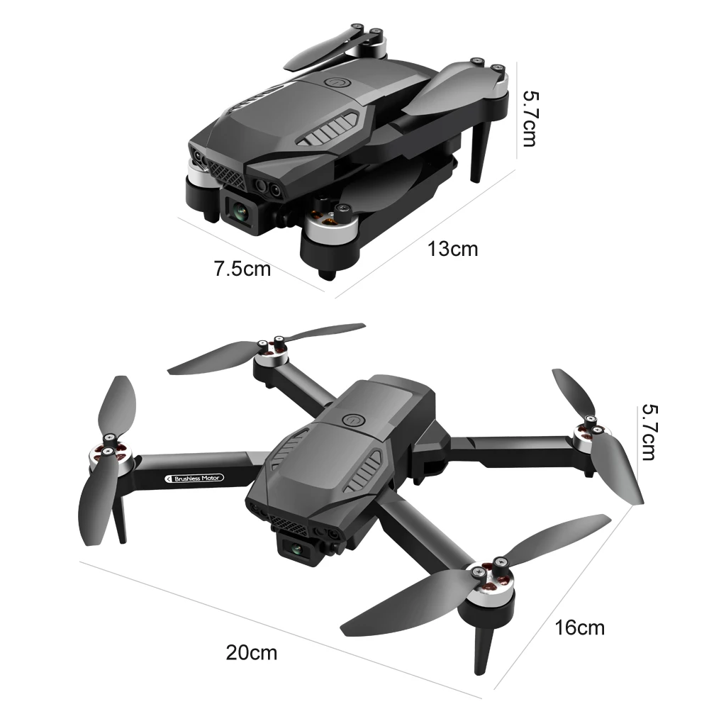 KOHR F198 Drone profesjonalne WIFI FPV HD zdjęcia lotnicze szerokokątne podwójny aparat z 1080P bezszczotkowy składany Quadcopter RC