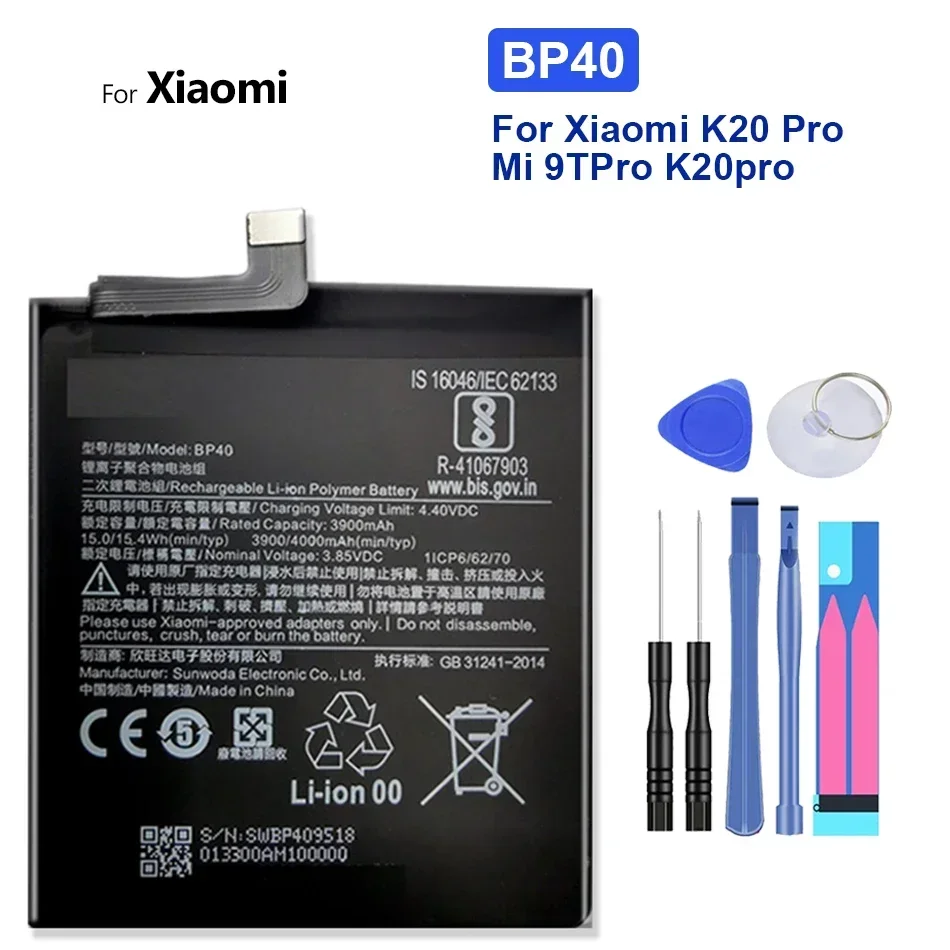 BP40 BP41 BM4E BM47 BM46 BN43 BN41 BN4A BN45 BM3M BN31 BN30 BM3B BM3E BM3L BM35 Battery For Xiaomi Redmi K20 Pro 4, Pocophone F1