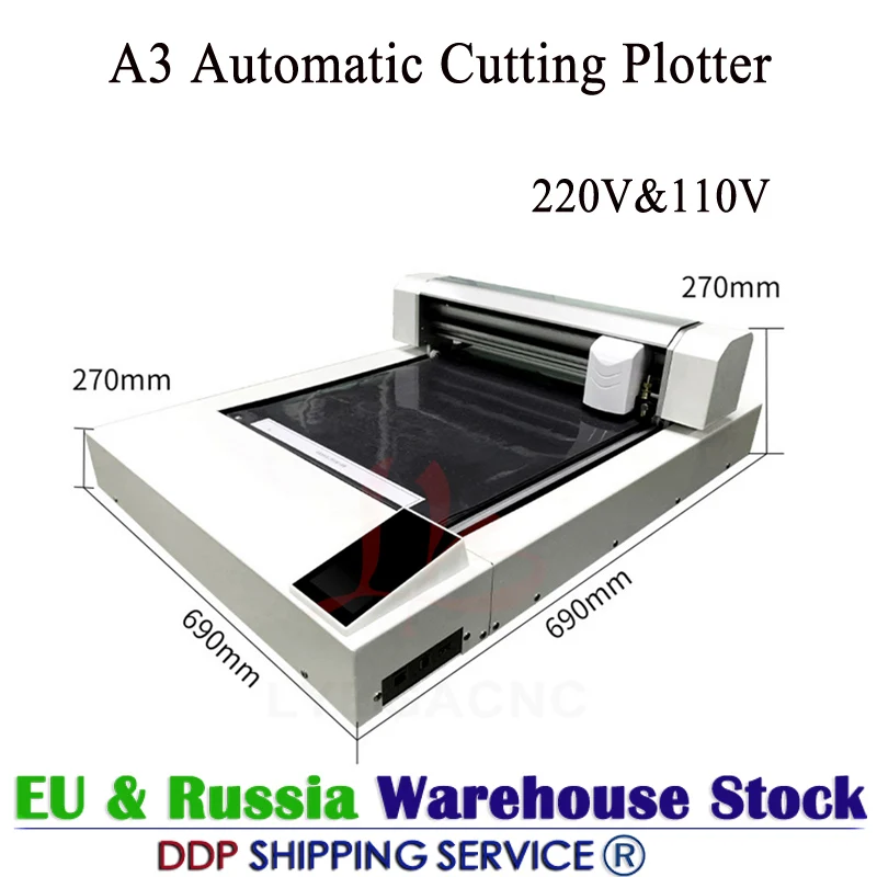 

LY 4030 A3 Automatic Cutting Plotter Camera Profile Die Cutting Machine 400X300mm USB Port U disk for Advertisement Craft Design