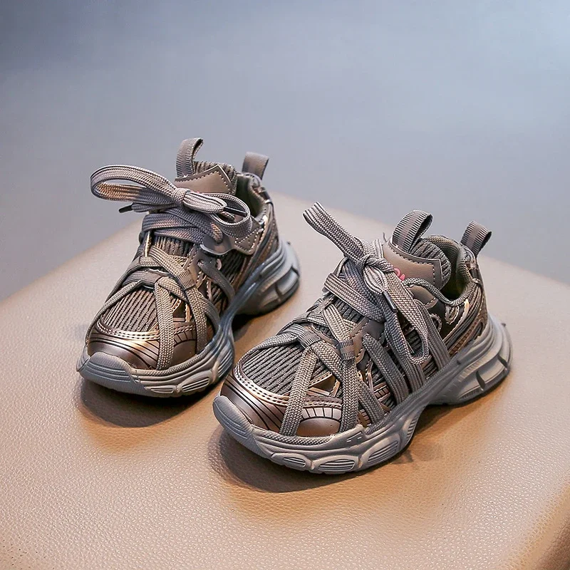 

2025 Autumn New Kids Running Shoes Handsome Breathable Children Sneakers Fashion Versatile Students Casual Sports Shoes Non-slip