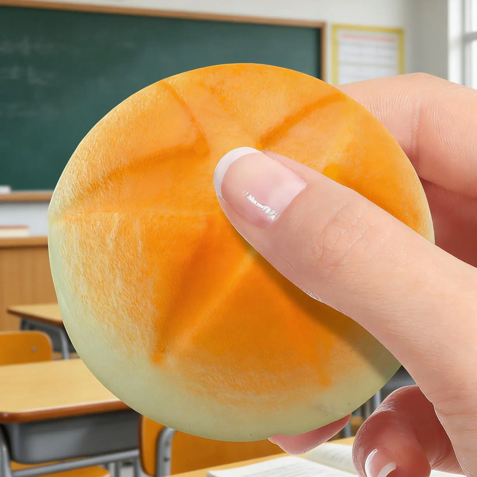 Jouet sensoriel à presser pour enfants, gadget de relaxation doux en forme de pain, jouet anti-stress pour enfants et adultes, salle de classe