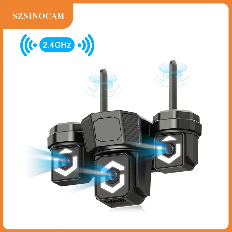 

SZSINOCAM WIFI Edition Triple-Lens PTZ Surveillance Camera AI Human Detection IP66 Waterproof Video Security Camera