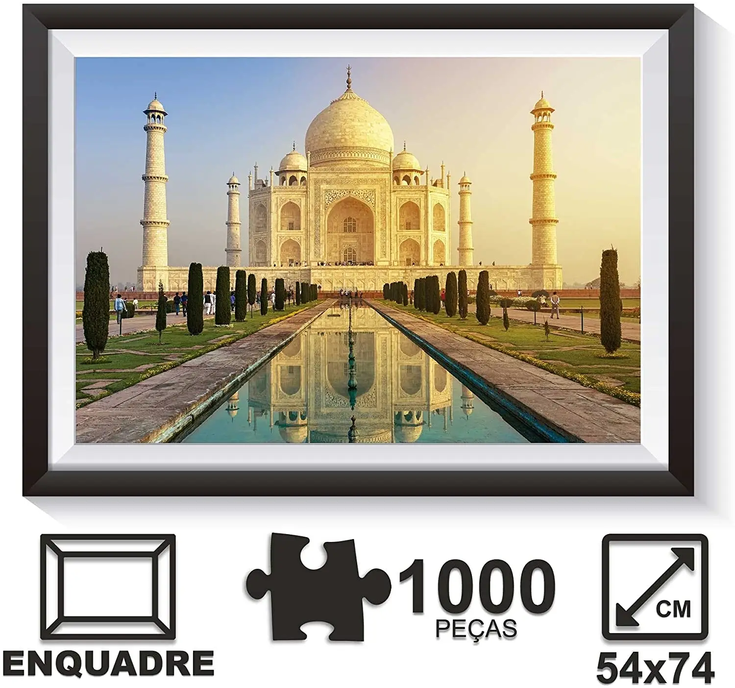 Quebra-head 1000 pieces Taj Mahal India Premium Cartonado