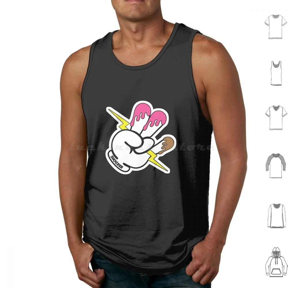 Shocker Tank Tops Vest Sleeveless 2 In The Pink 1 In The Stink Two In The Pink One In The Stink Glove Donut Dirty Humor Funny