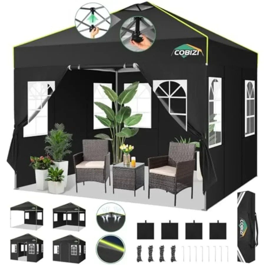 Tent with 4 Removable Sidewalls One Push Party Tent Outdoor Waterproof Event  with Air Vent for Parties Commercial Wedding 3 He