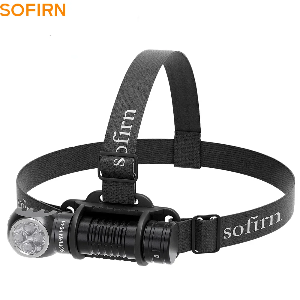 SOFIRN HS41 Stirnlampe 4000lm 21700 USB-C Wiederaufladbar mit SST20 LED-Taschenlampe, Indikator und Magnetischem Endstück