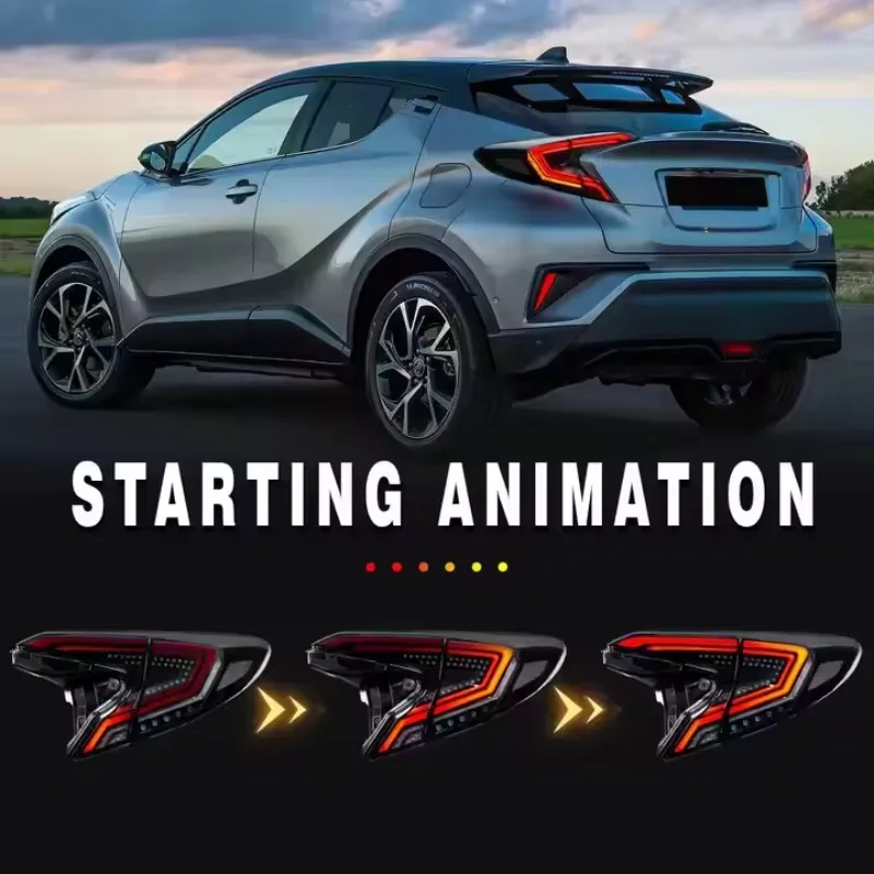 

DK Motion Tail Lights For Toyota C-HR CHR 2017-2020 Taillights Tail Lights Fog Lamp Rear Lamp DRL+Brake+Park+Signal Lights