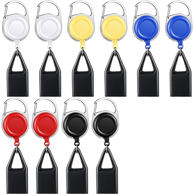 10 Pieces Retractable Lighter Clip Assorted Color Lighter Holder Keychain with Clip Classic Lighter Cover, Single Clip