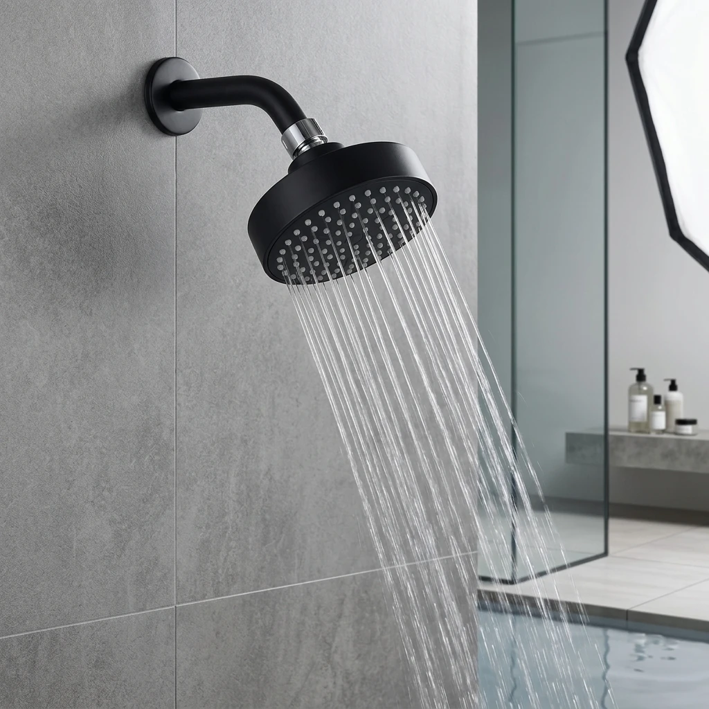 Rotatable 4 Inch Wall Mounted Shower Faucet Compact Lightweight Adjustable Rainfall Shower Sprayer Head view 4