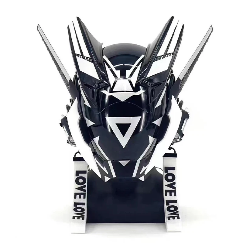 Led Cyberpunk Helm Gezichtsmasker Ritme Technologie Comic Display Cosplay Gloeiend Gezichtsveranderend Cool Masker Schietrekwisieten Decoratie