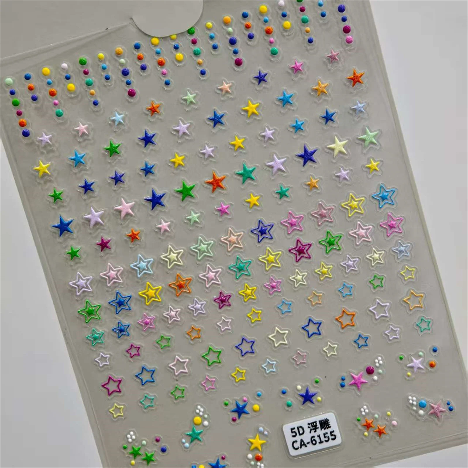 5D Embossed Manicure Stickers with Floral Designs Nail Art Decals Multi Type Nail Stickers for Women Girls Manicure Decoration