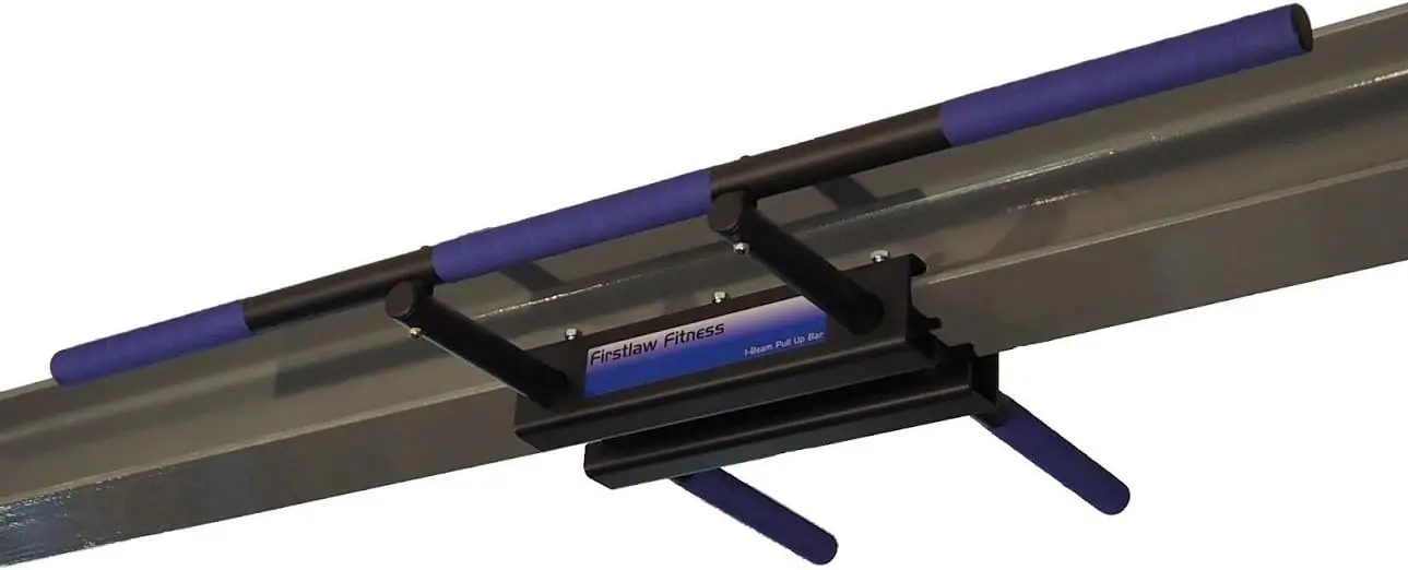 Límite de peso de 600 LBS - Barra de dominadas con viga I - Barra larga recta - Cinta de agarre.