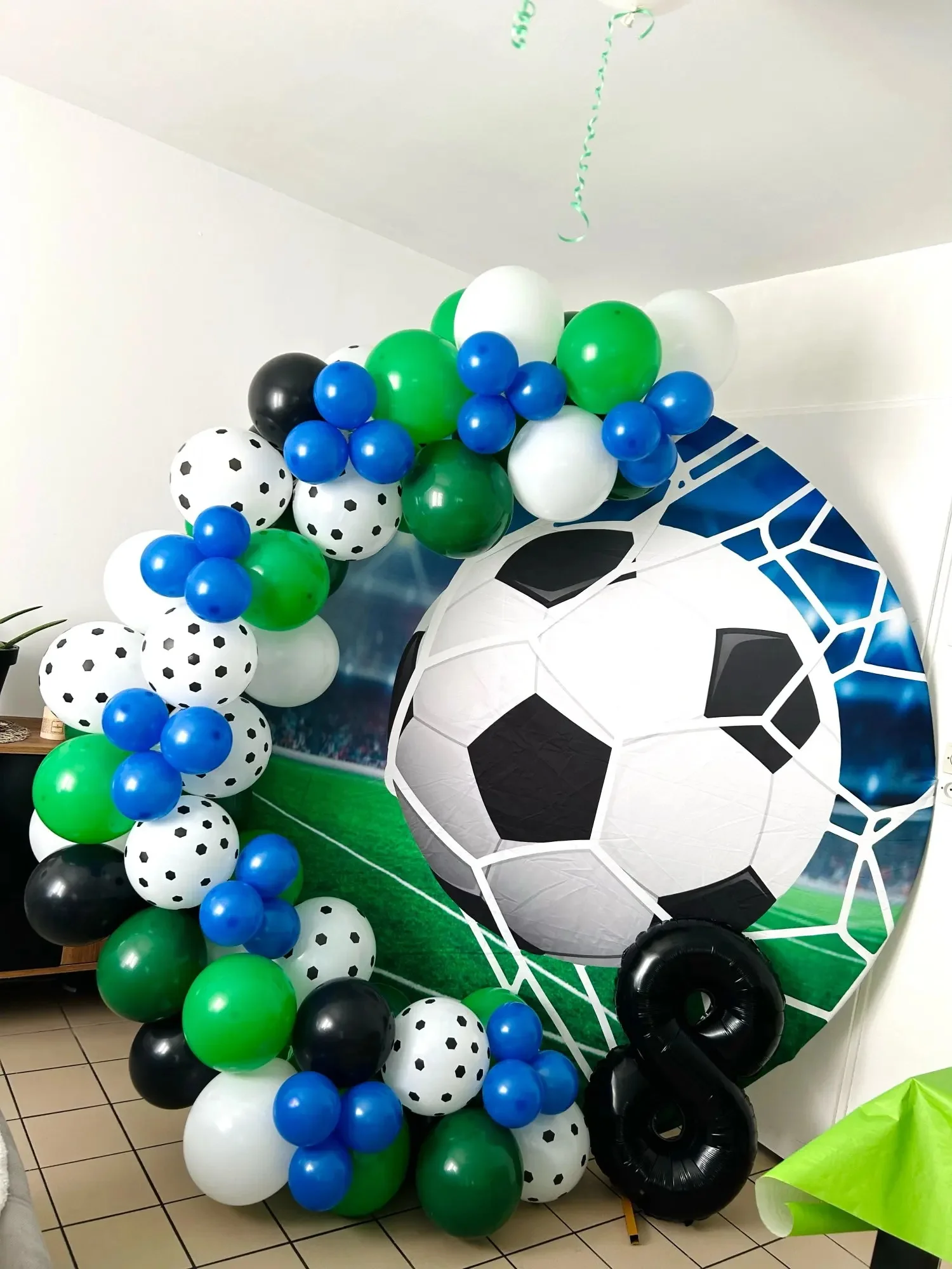 Round Circle Photogrpahy Background Soccer Football Theme Little Boys 1st Birthday Party Backdrop Custom Photocall