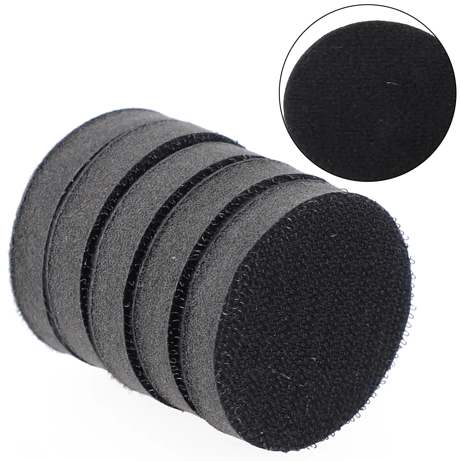 5 pieces of 5 x 50mm soft sponge interface pad hook sandpaper pad for sanding, polishing and grinding disk baseplates