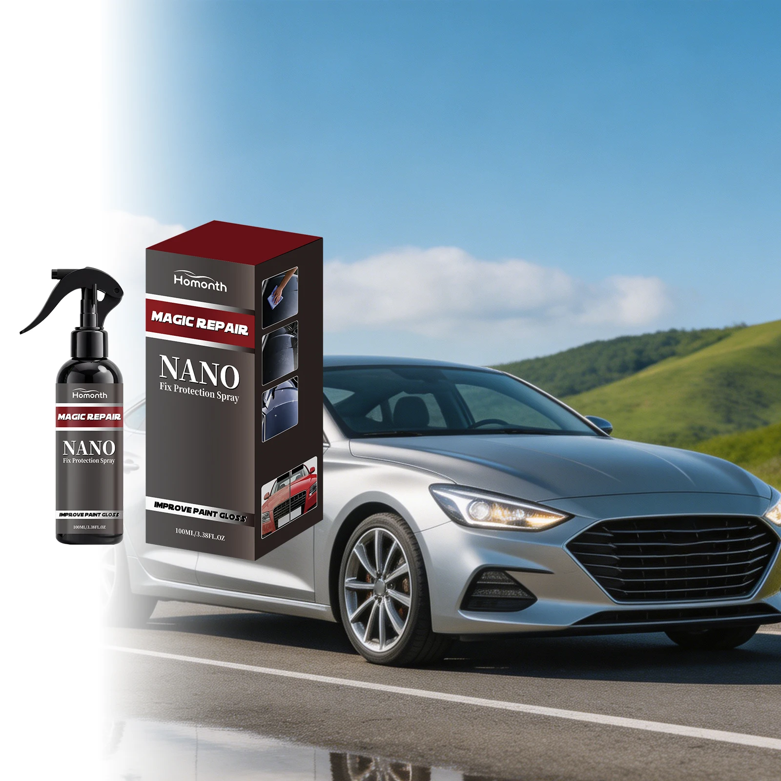 Car Nano Care Spray Car Paint Cleaning and Polishing Daily Car Cleaning Protective Agent