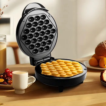 Bubble Waffle Maker, Efficient 950W Electric, 7" Non-Stick Griddle, Perfect for Creative Ice Cream Desserts