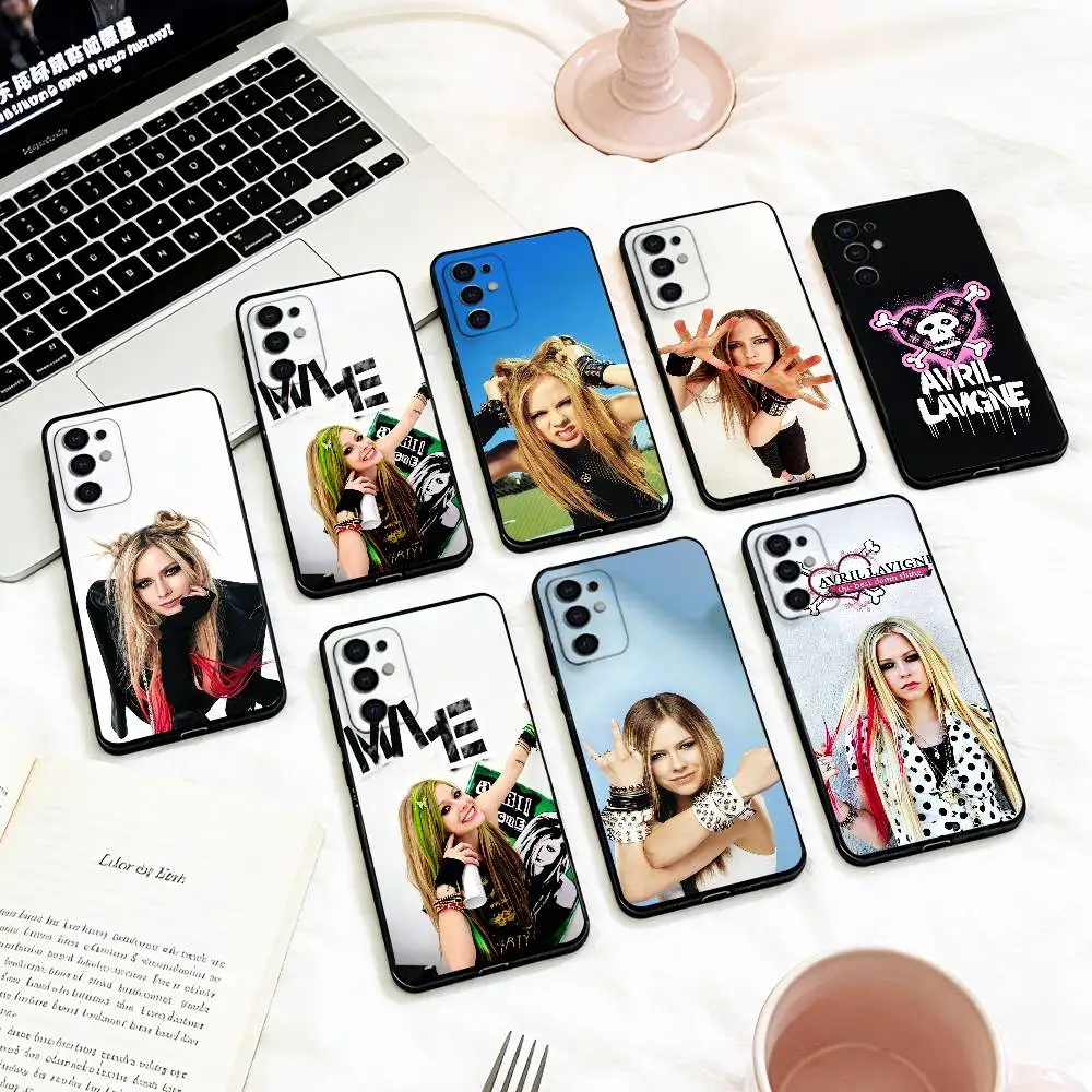 Y2K A-Avril L-Lavigne   Phone Case For Samsung S 25,24,23,22,30,21,10,9,Ultra,Plus,Lite,FE,4,5 G Soft Black Case